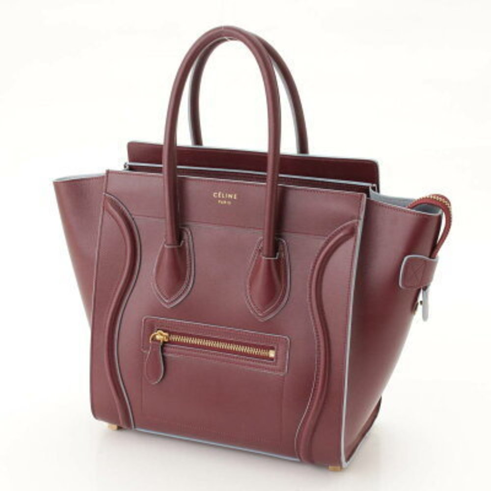 Celine Luggage Micro Shopper Handbag Colors Burgundy - Picture 2 of 10